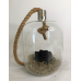 For Ever Rose  Black In Lamp Glass